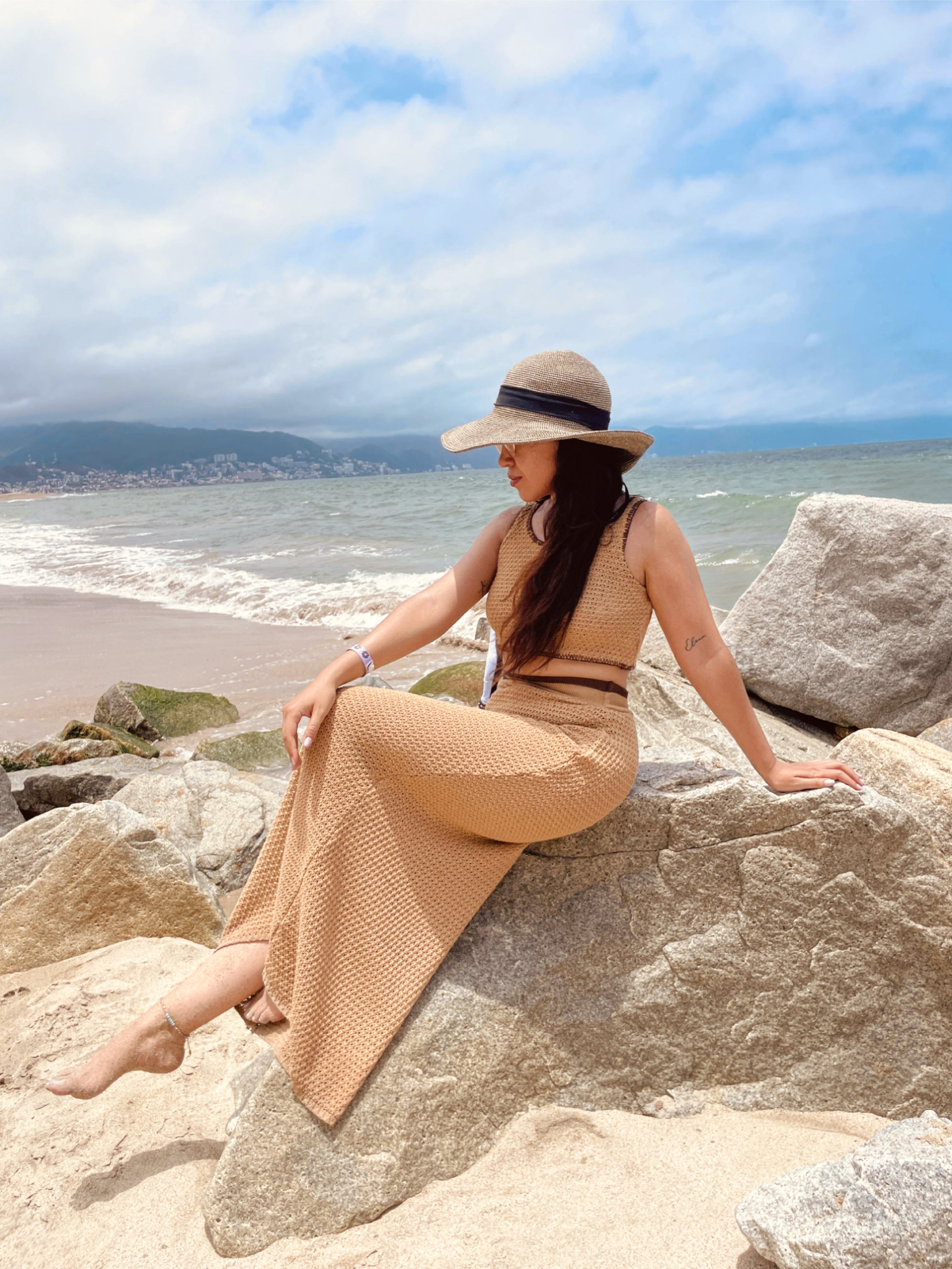 Set Top y Falda Larga