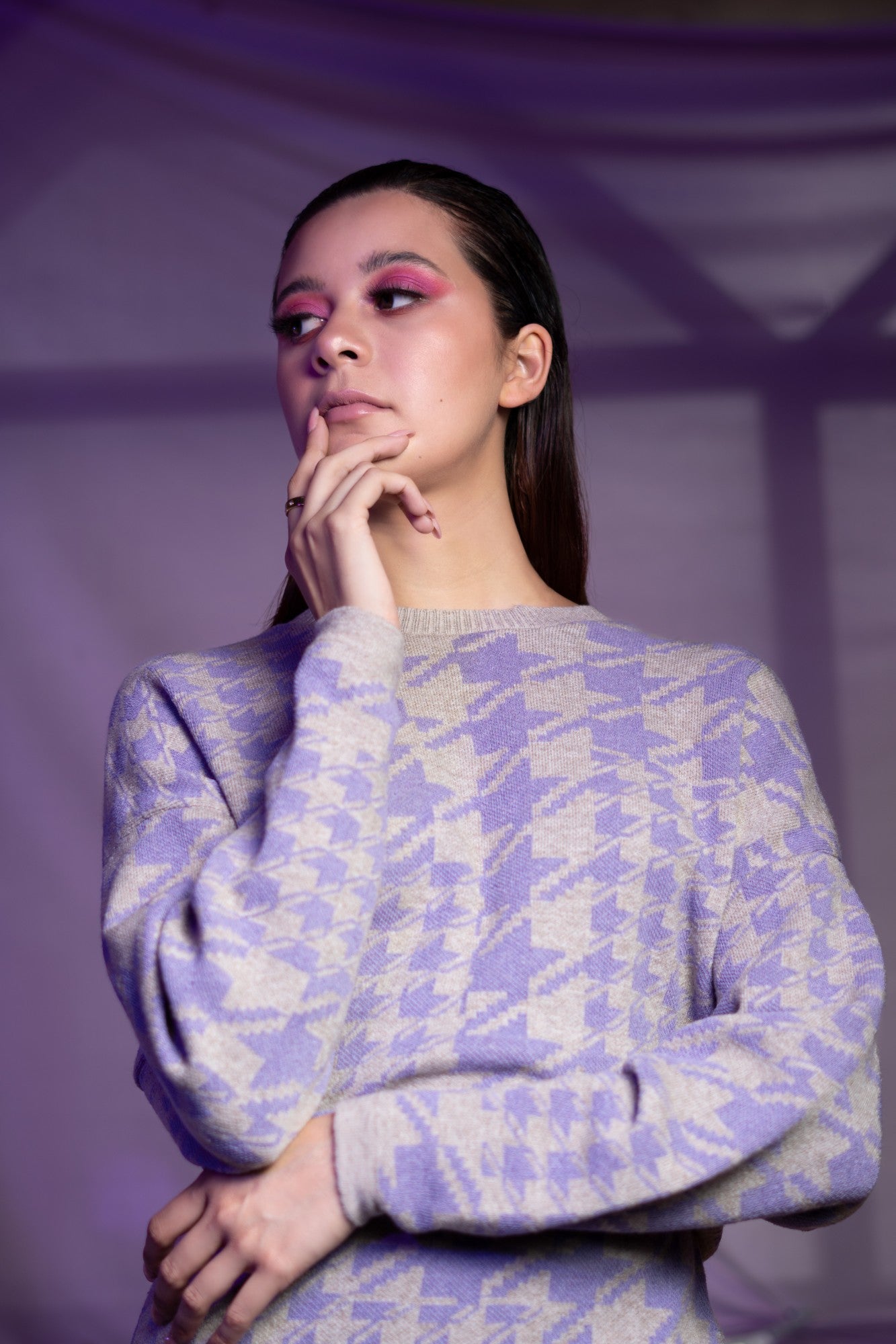 Set Falda y Suéter Pata de Gallo