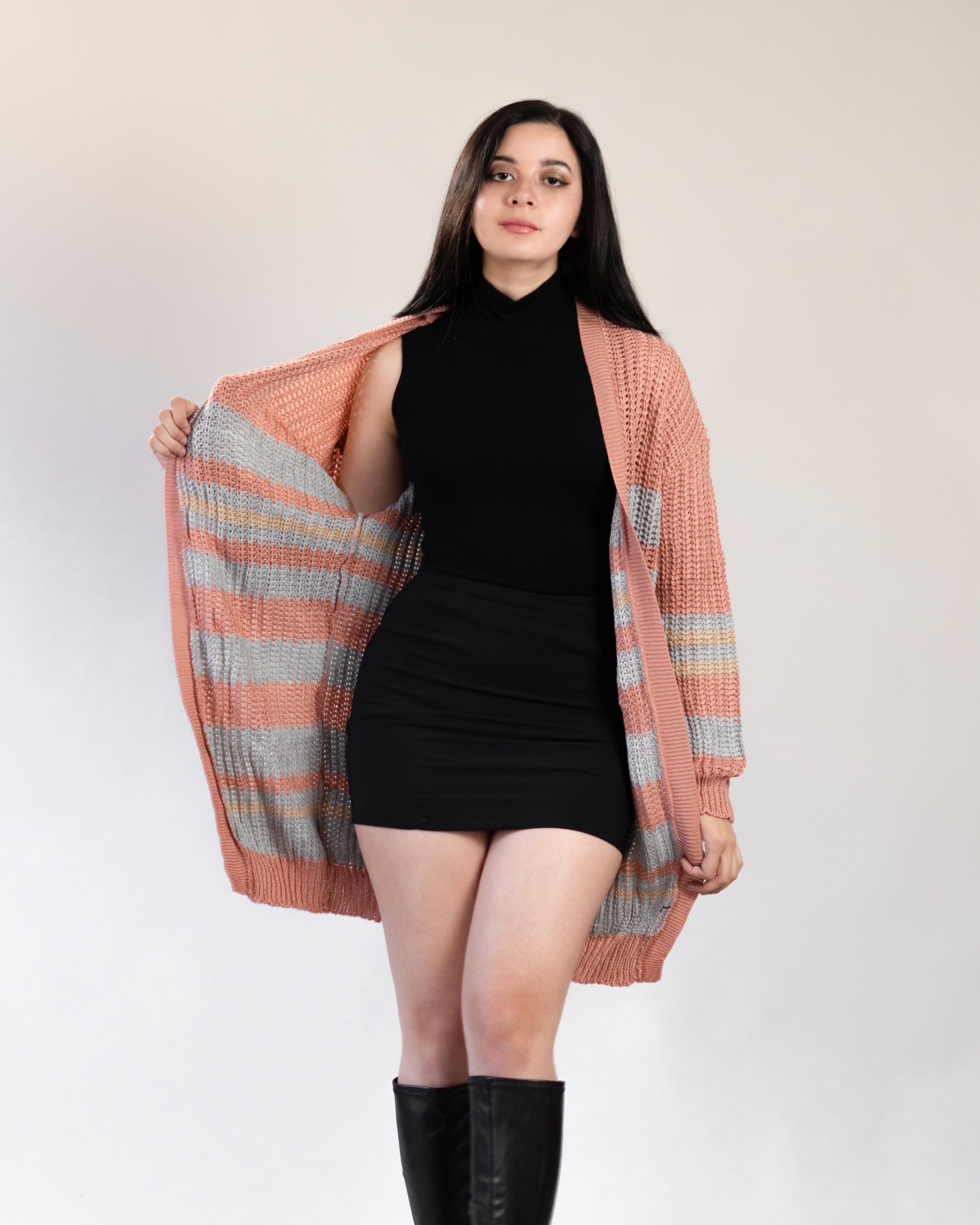 Cárdigan Largo Rayas