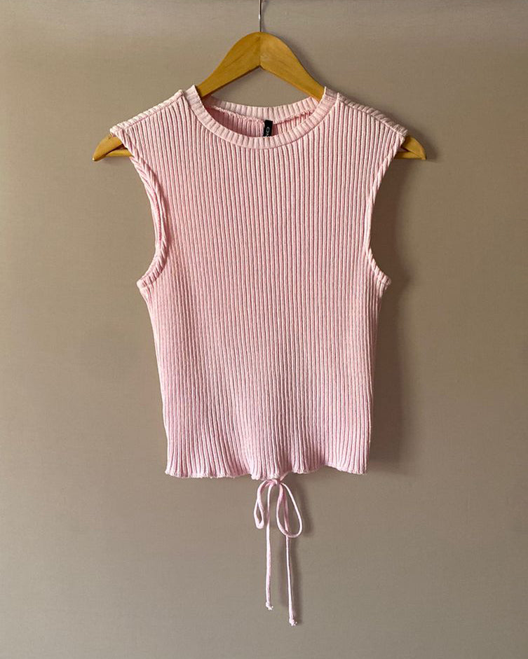 Blusa Rosa Sin Manga