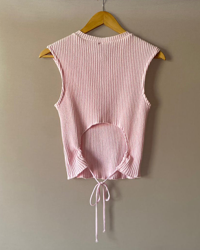 Blusa Rosa Sin Manga