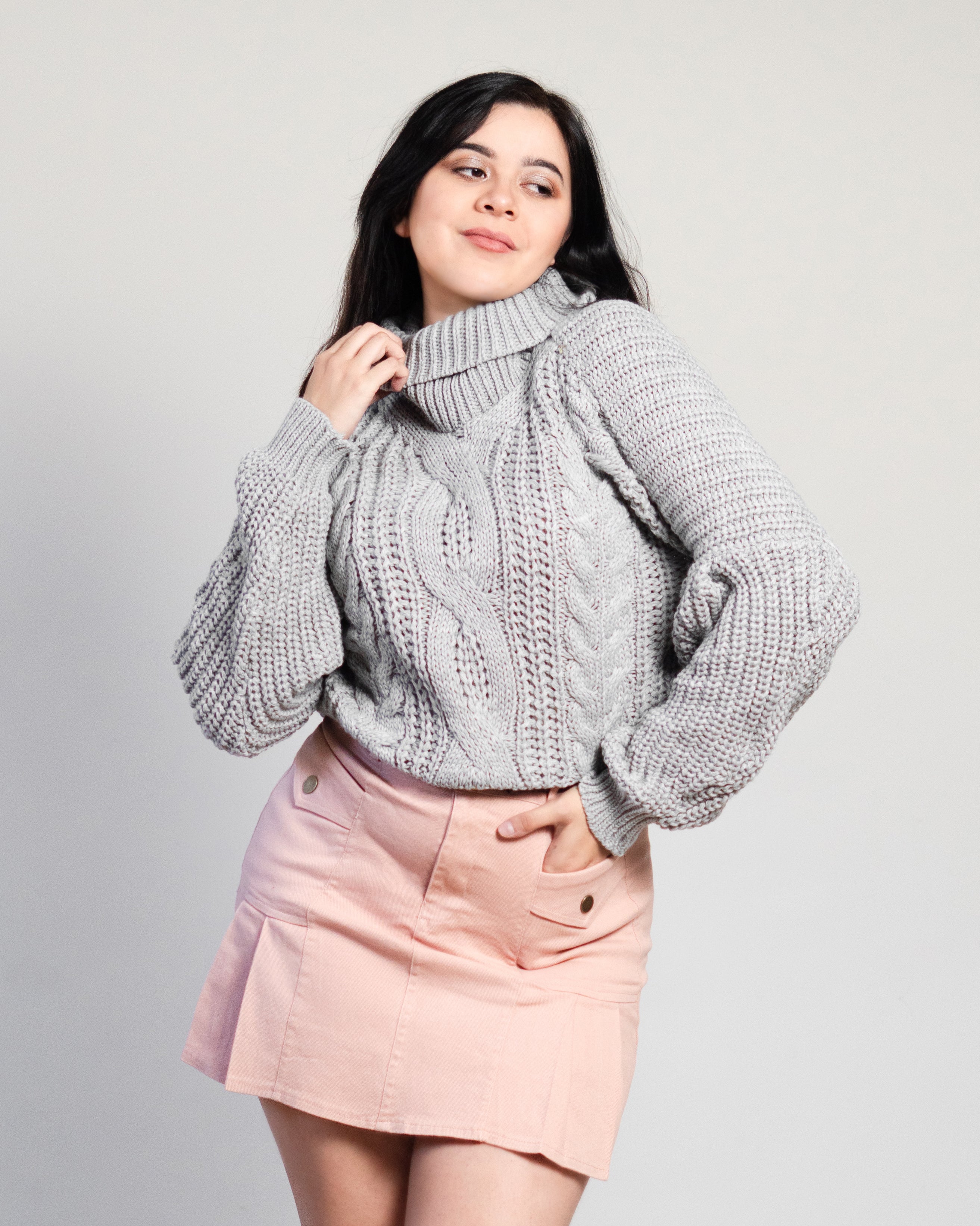 Suéter Tejido Cuello Alto