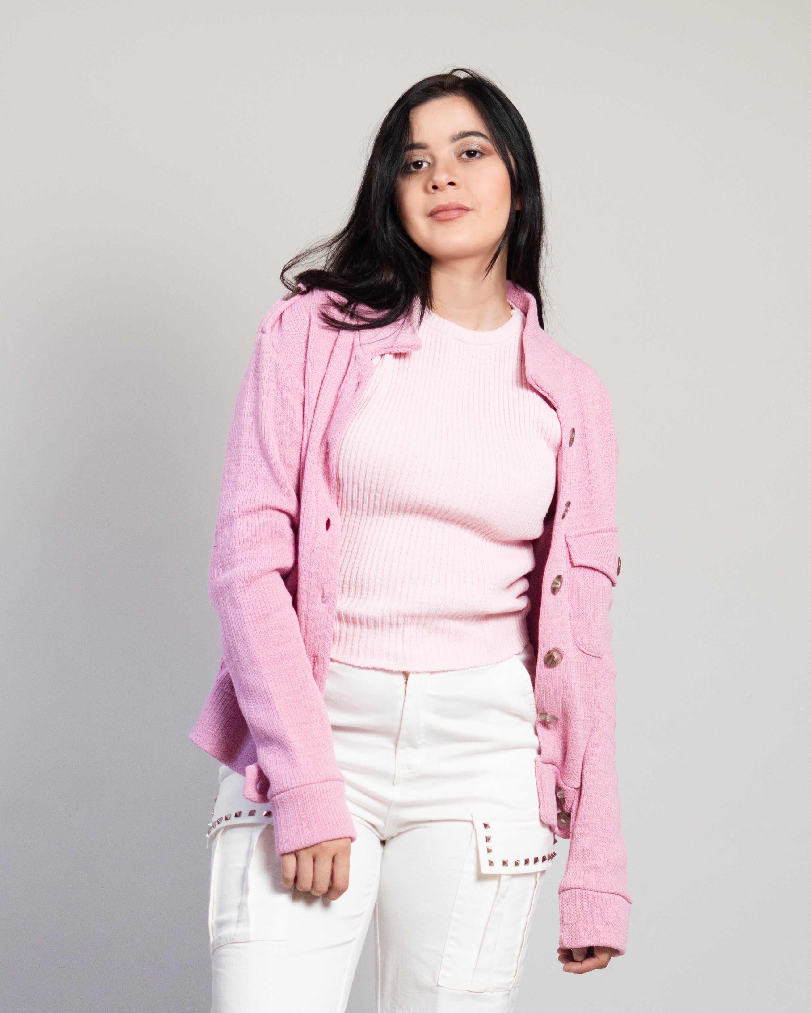 Chamarra Tejida con Botón