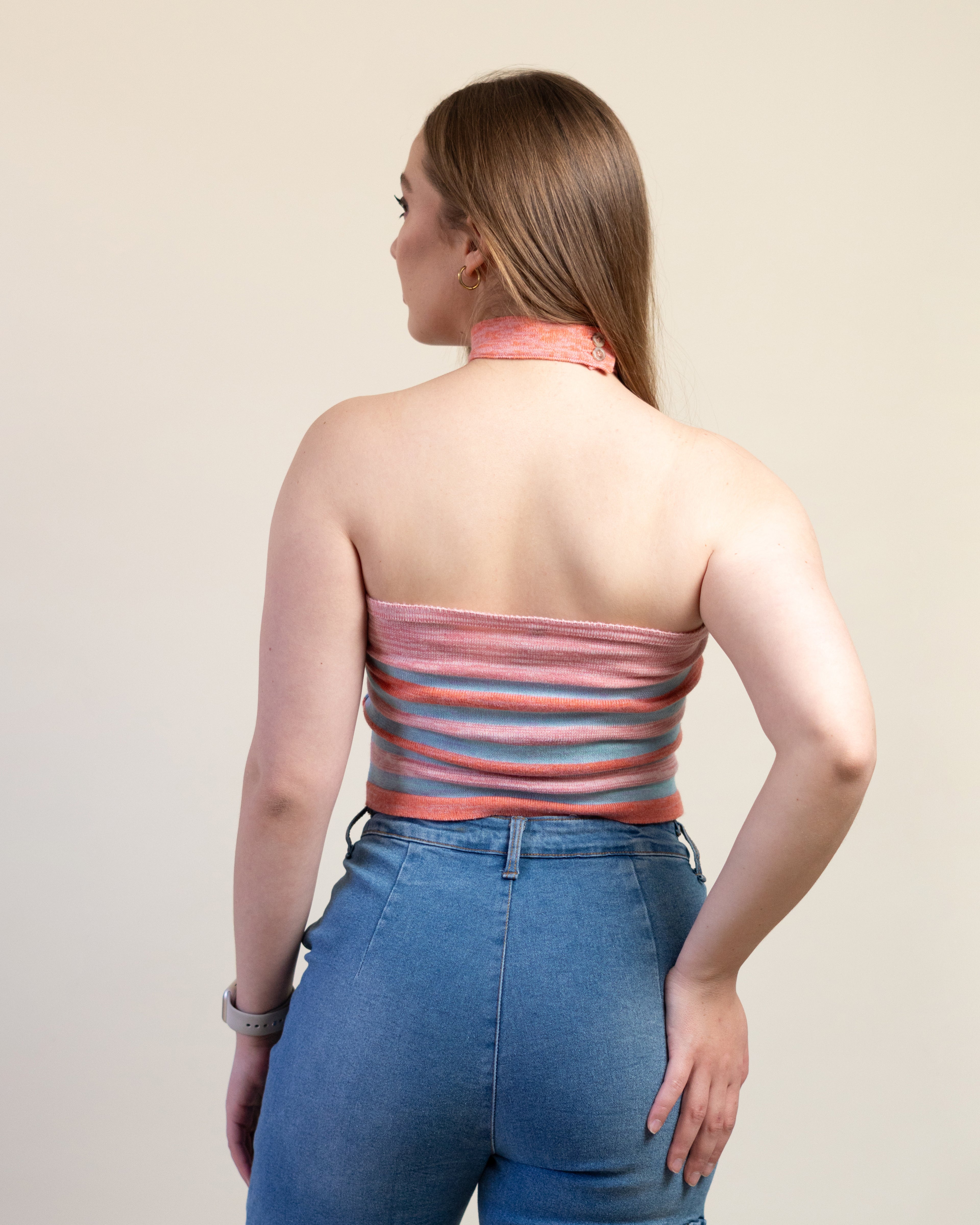 Top con Collar Tejido