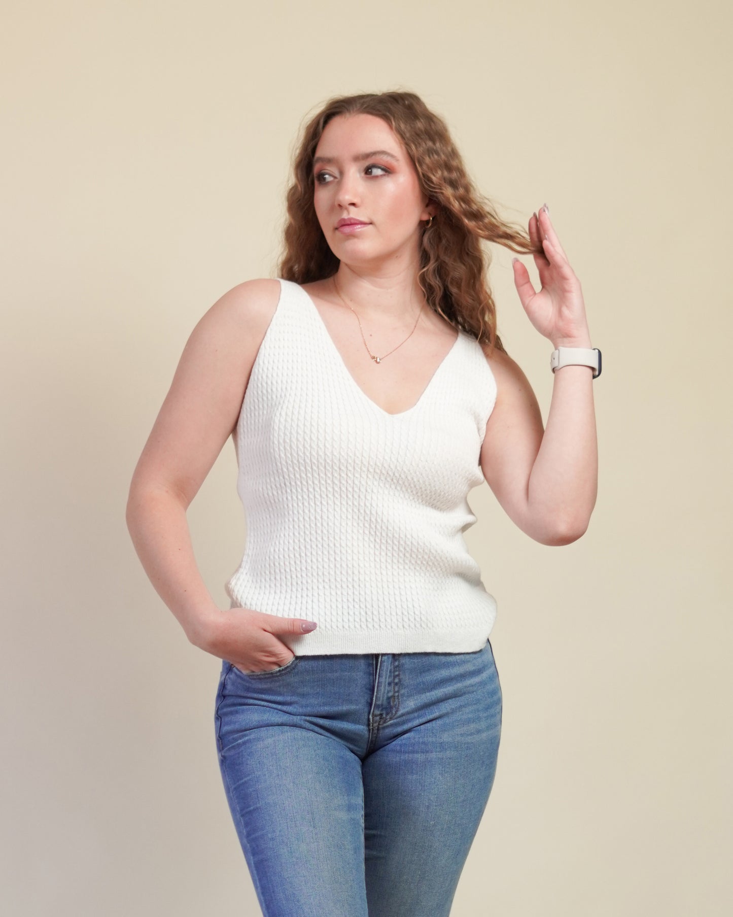 Blusa Blanca Trenzada