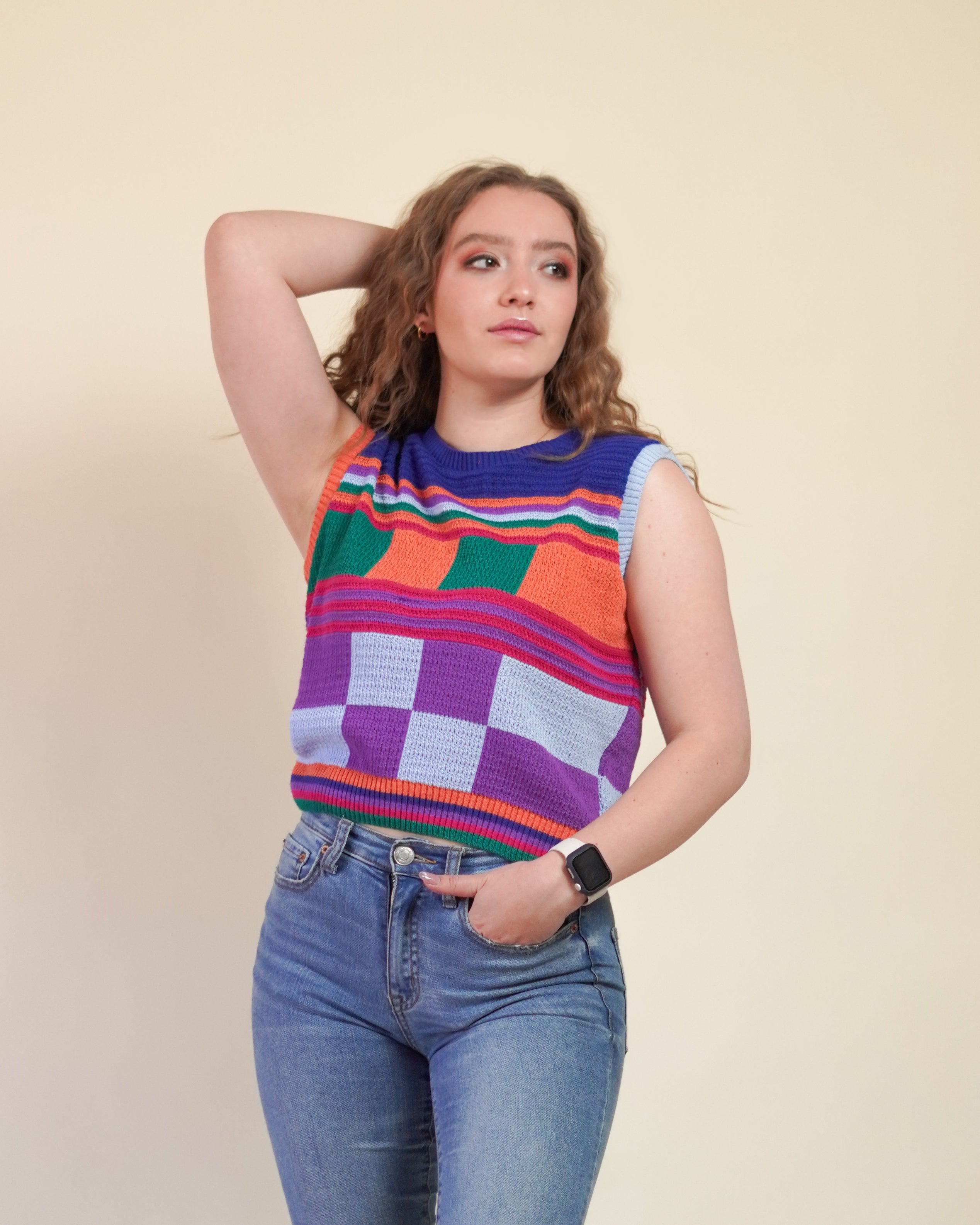 Top Multicolor Geométrico