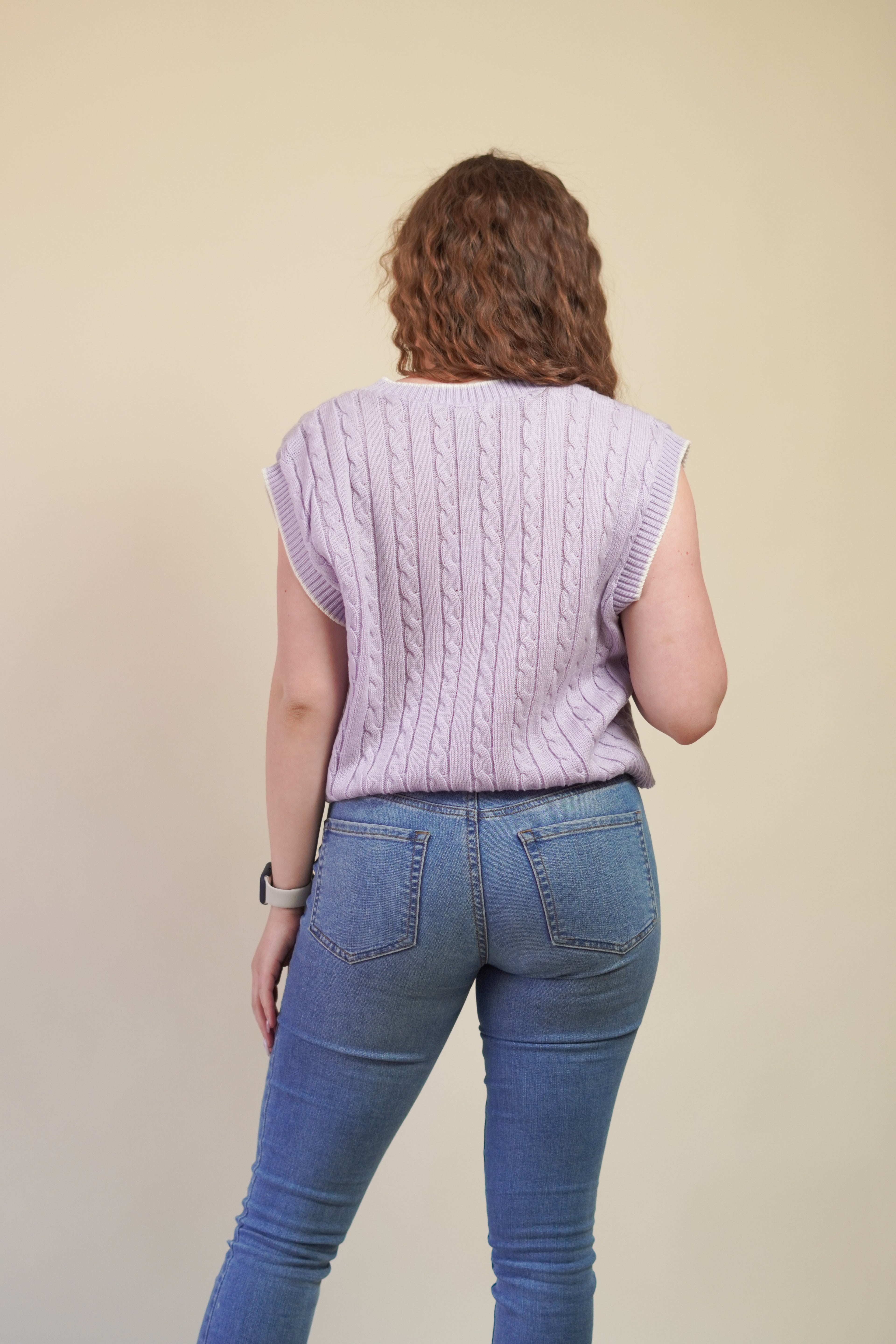 Chaleco Trenzado Lila