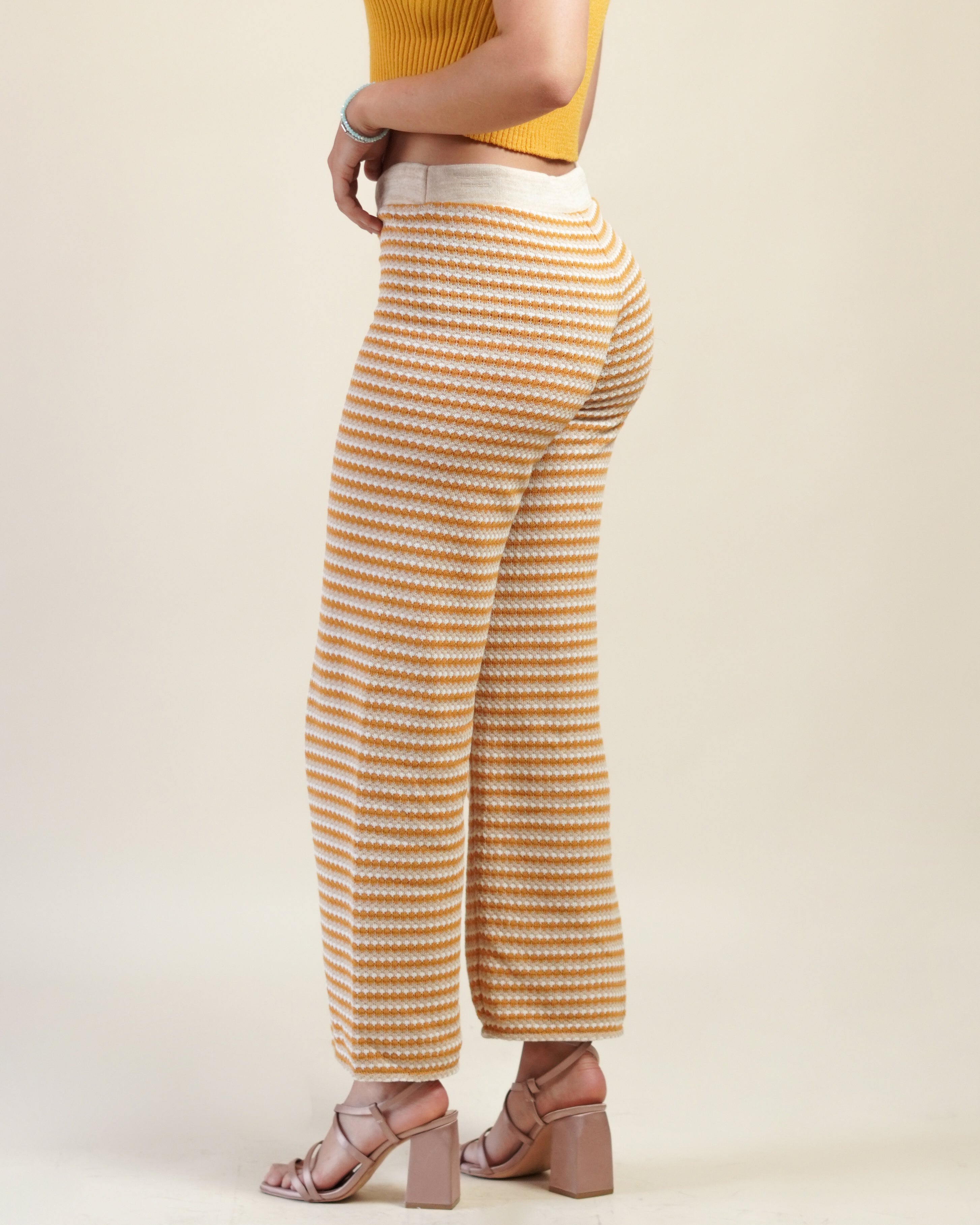 Pantalón Tejido Amarillo