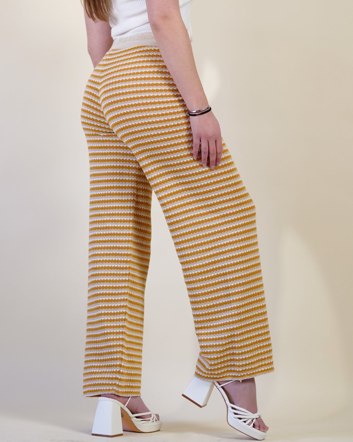 Pantalón Tejido Amarillo