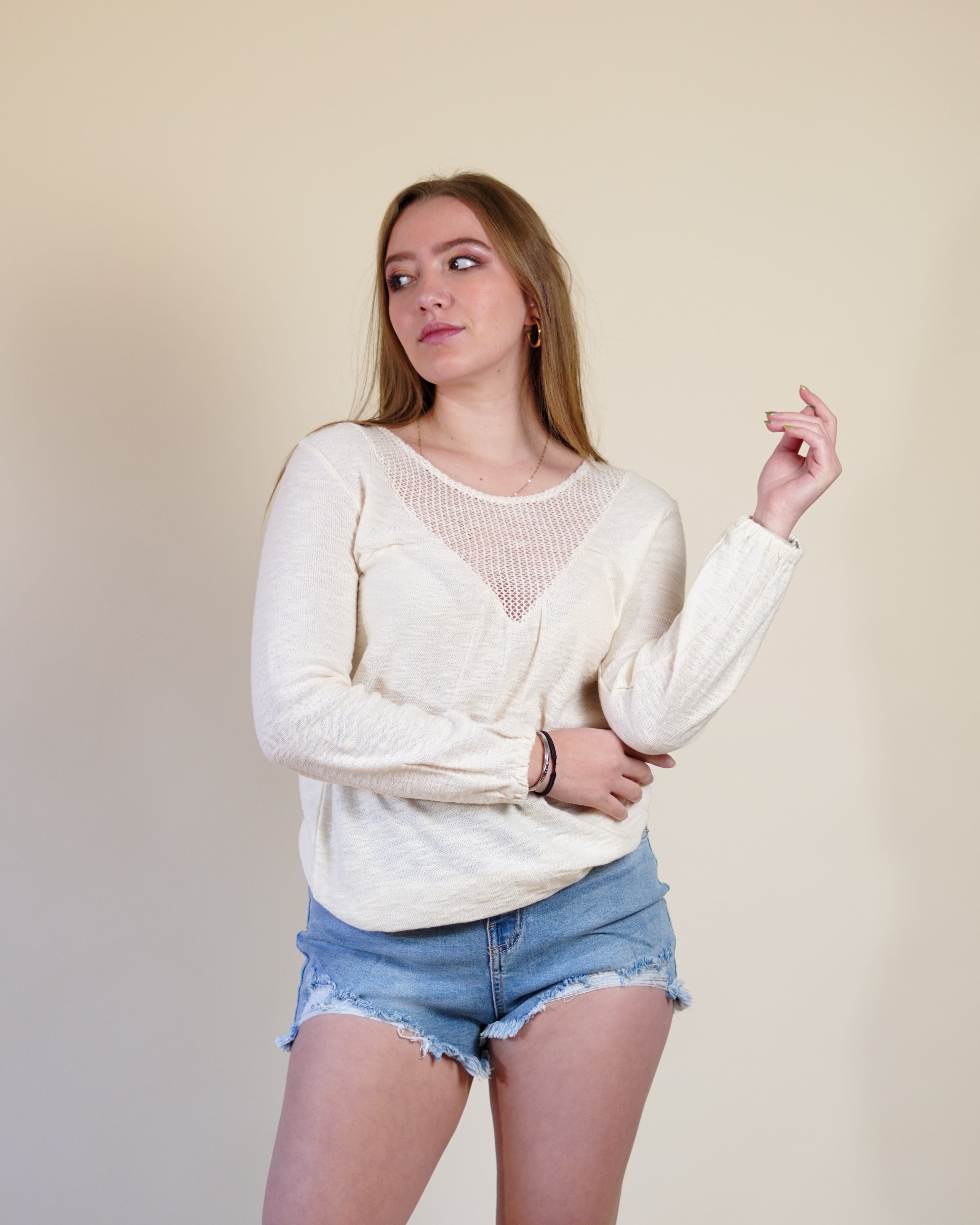 Blusa Escote Bordado