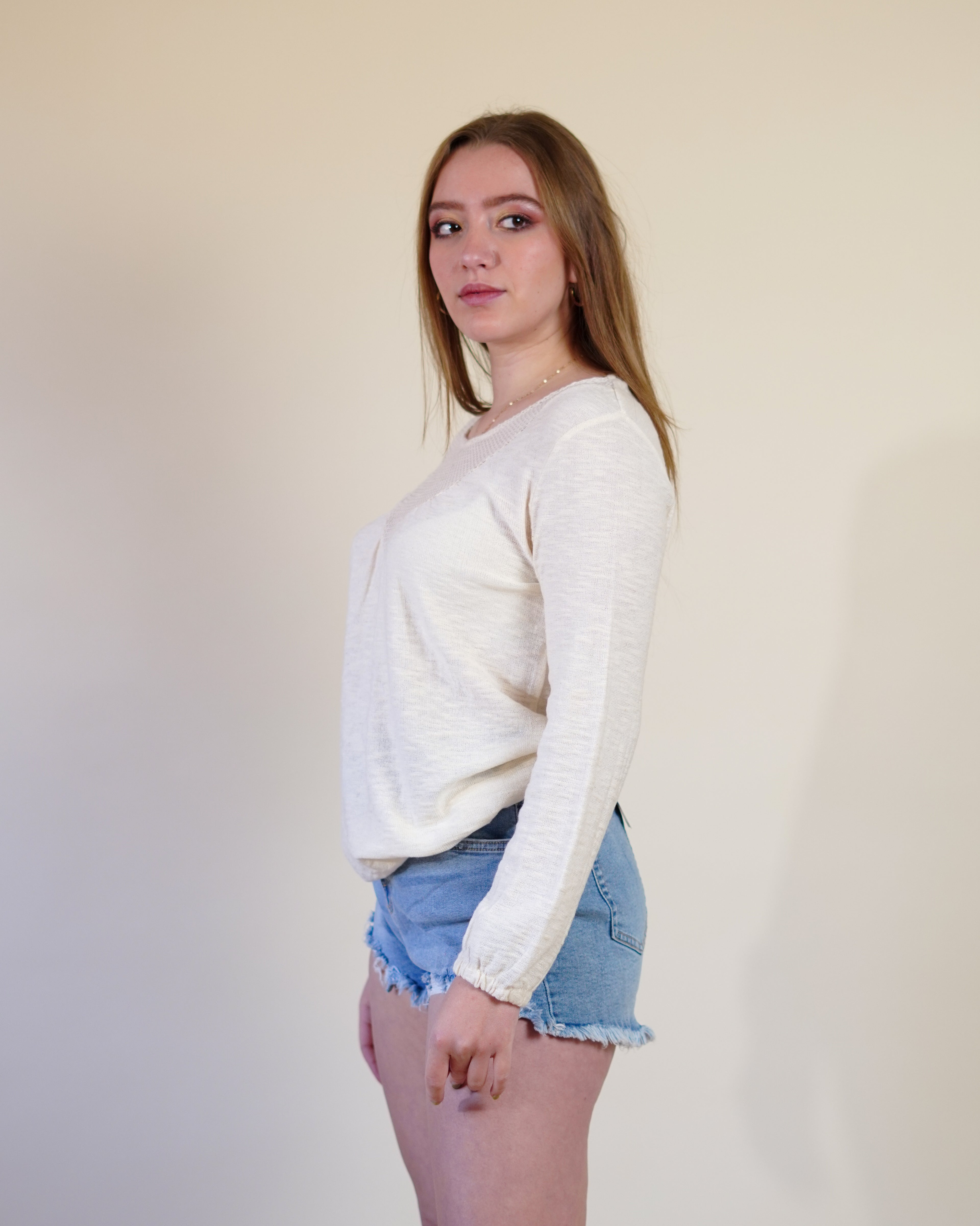 Blusa Escote Bordado