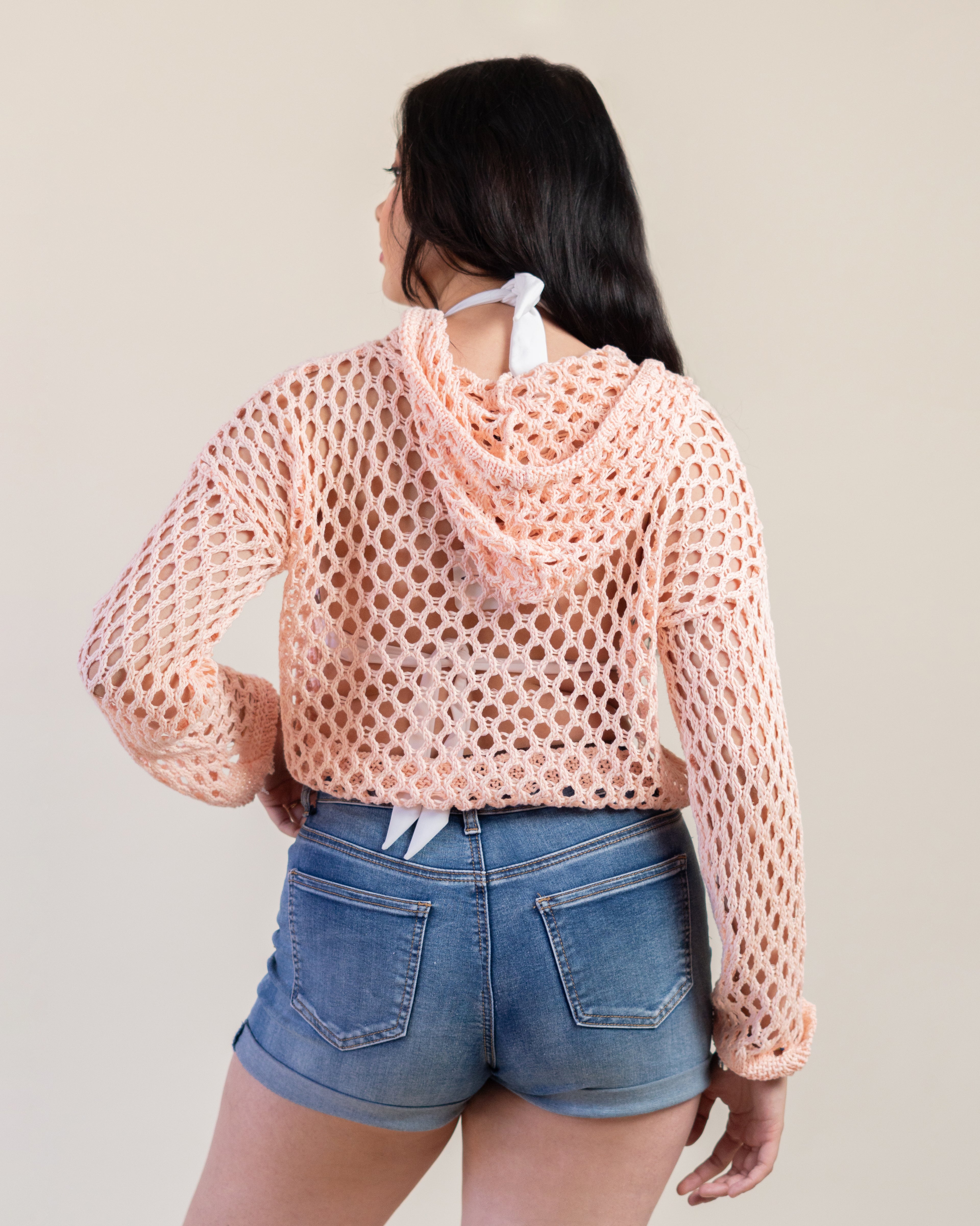 Sudadera Calada Coral