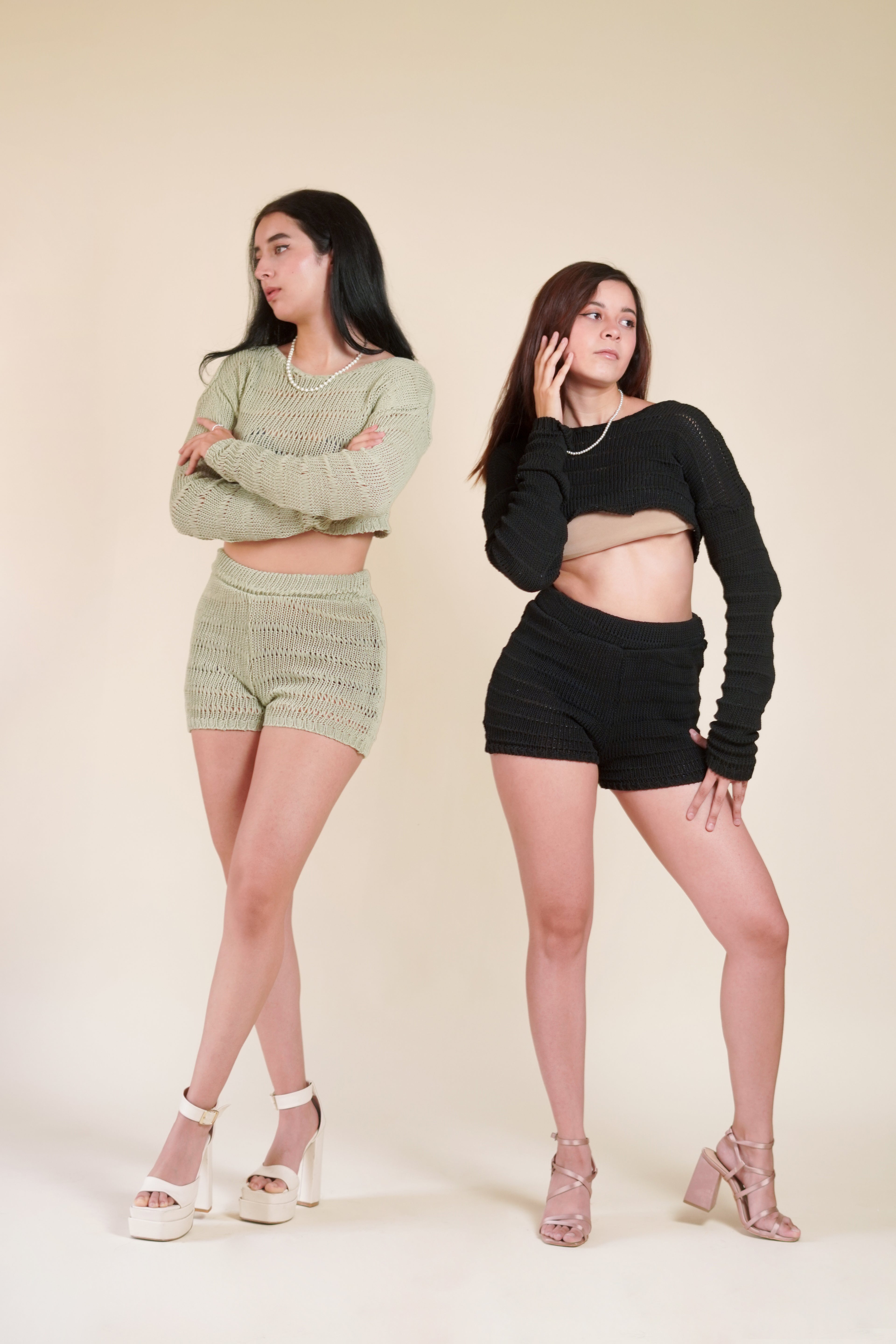 Set Short y Crop Top