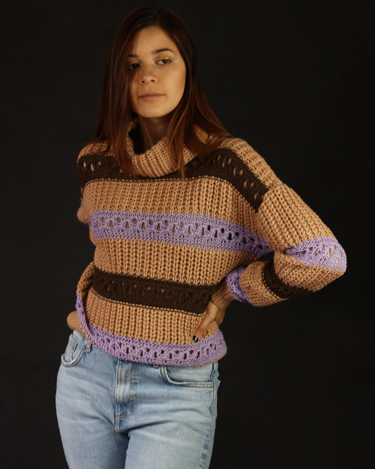 Suéter Cuello Tortuga Café