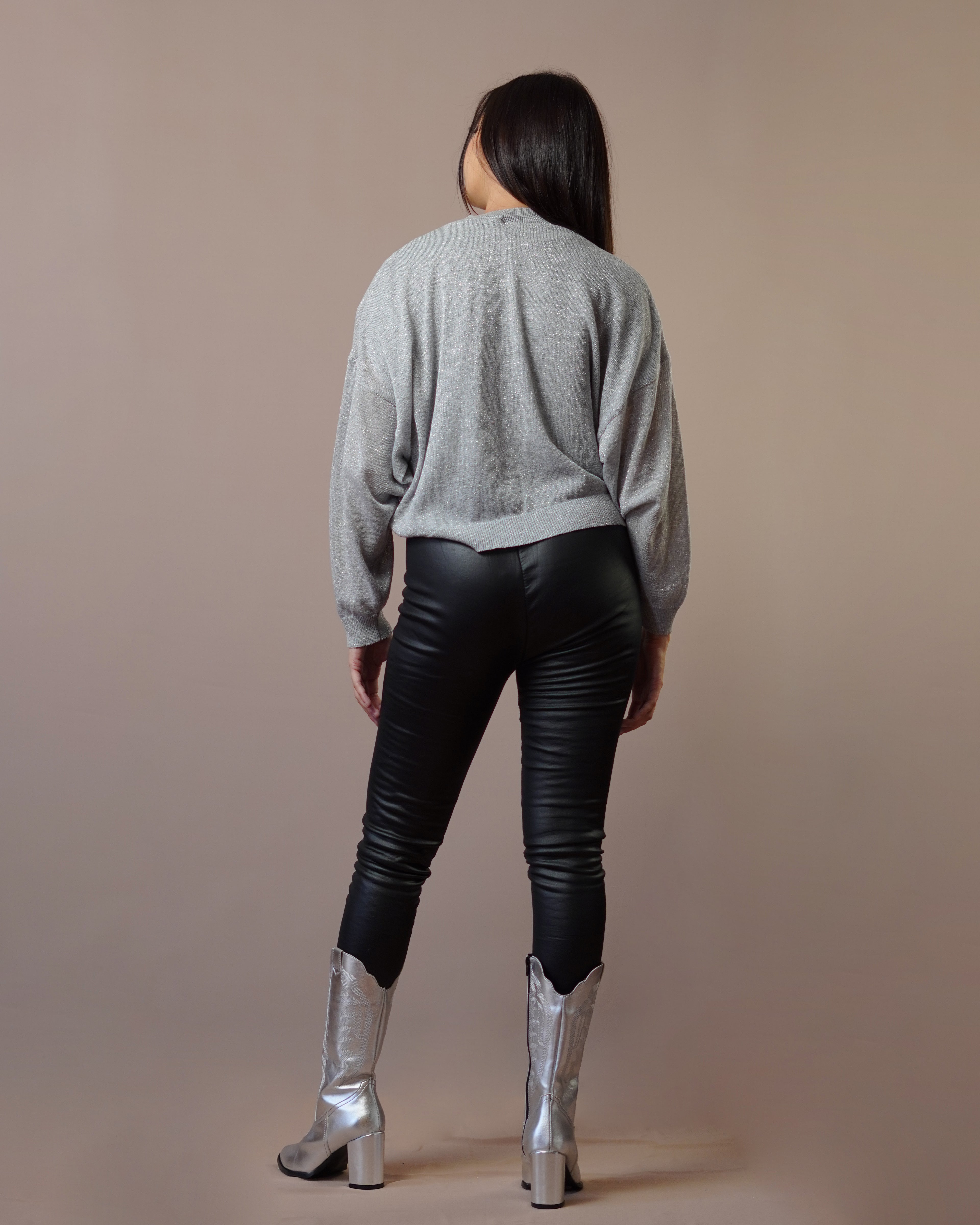 Blusa Brillo Manga Larga