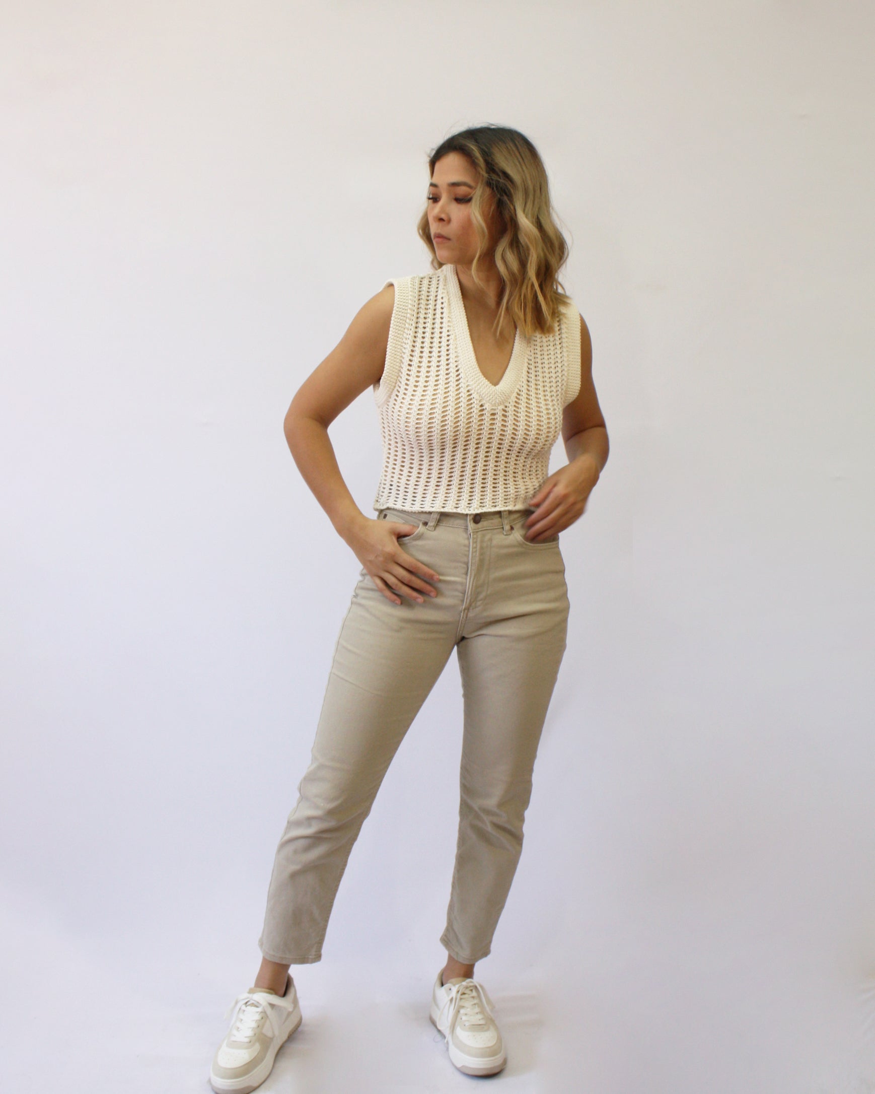 Chaleco Calado Corto