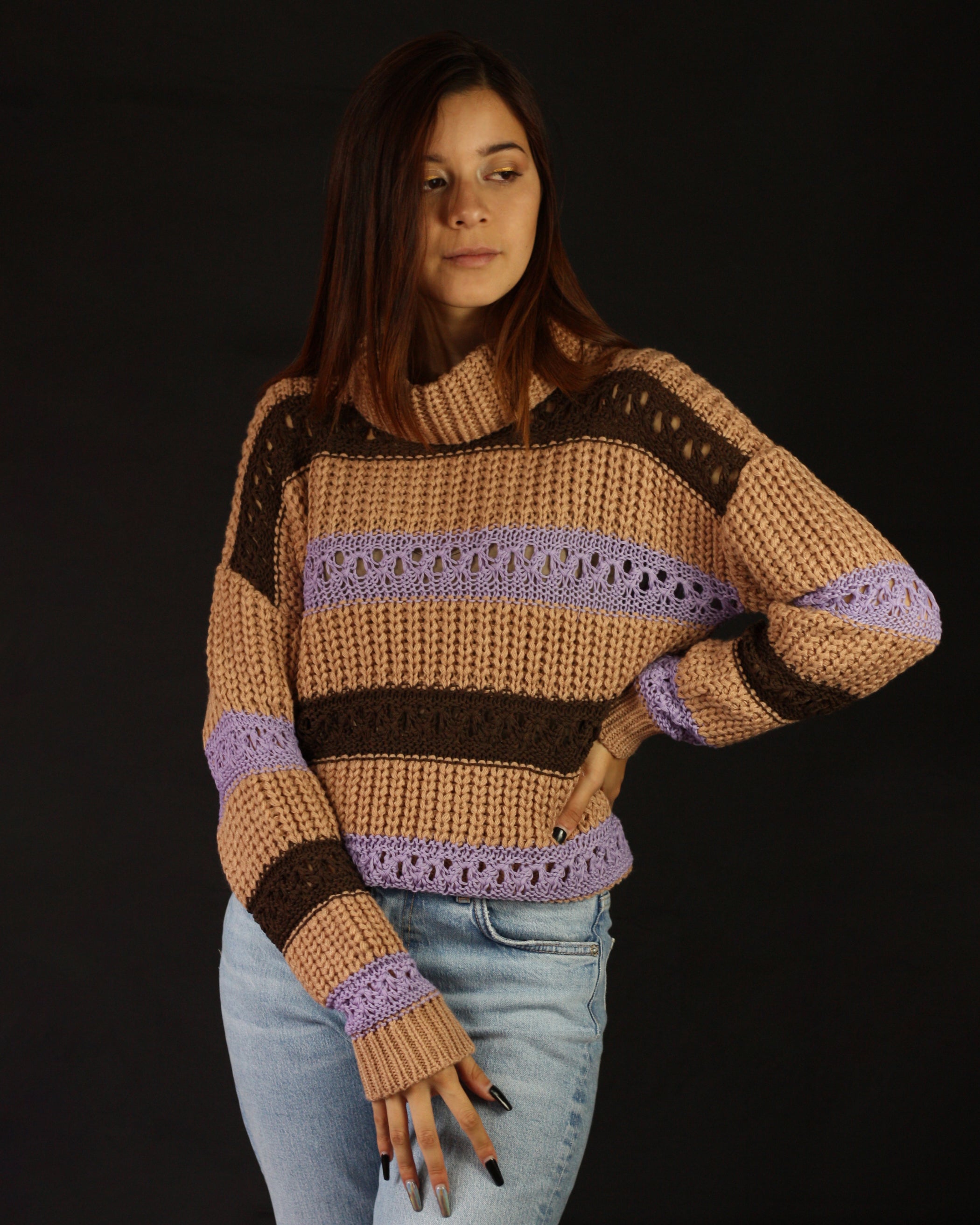 Suéter Cuello Tortuga Café