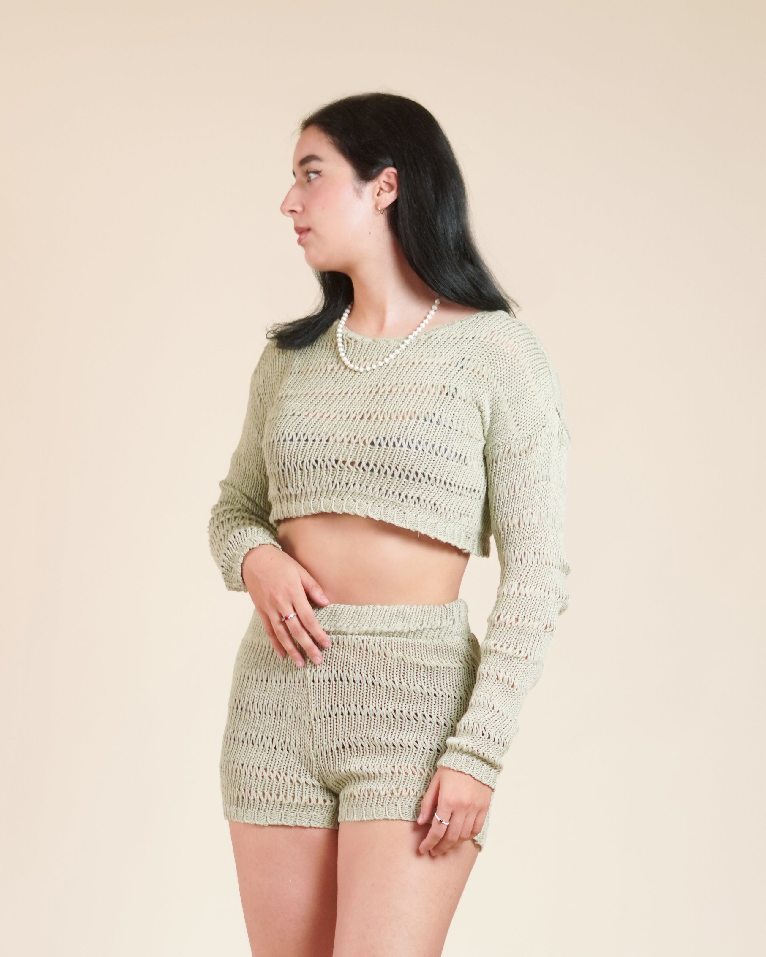 Set Short y Crop Top