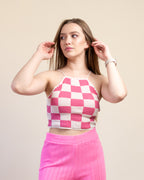 Top Halter Cuadros