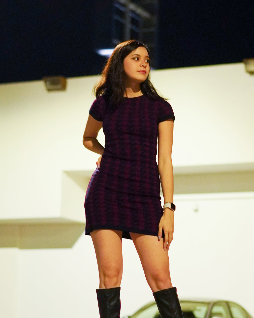 Vestido Pata de Gallo Marino