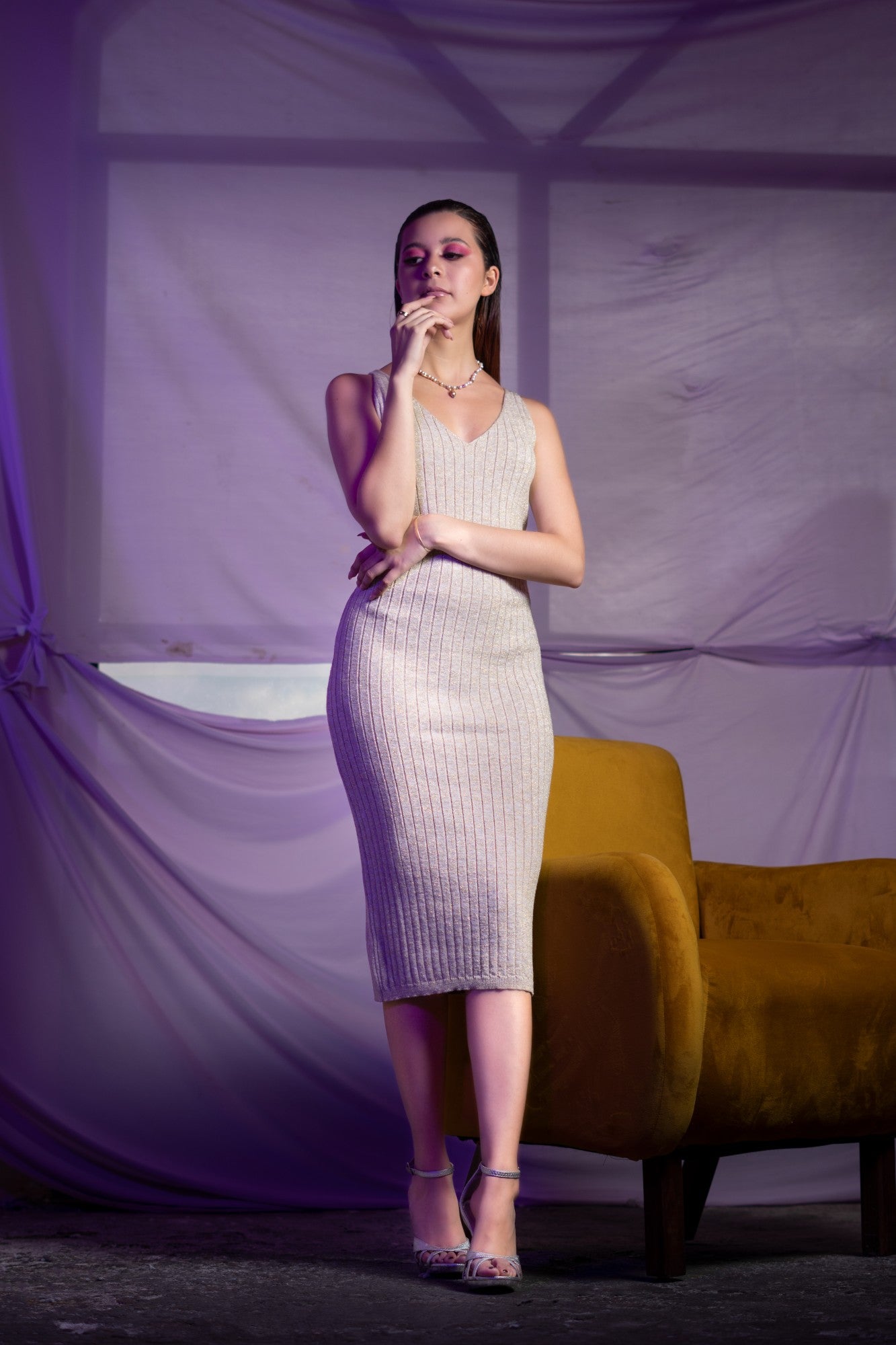 Vestido Brillo Tejido