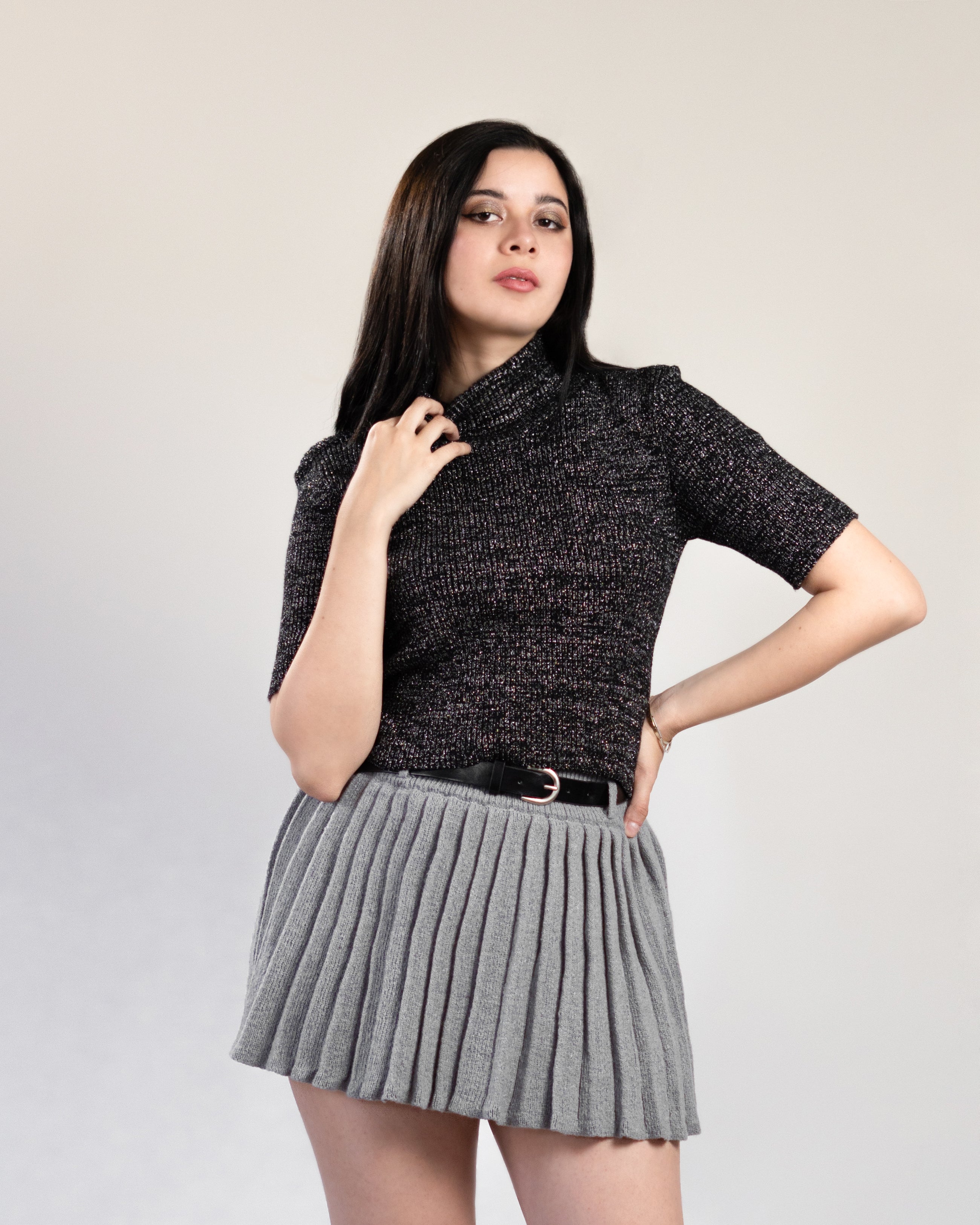 Blusa Brillo Cuello Tortuga