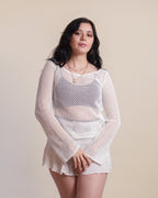 Blusa de Manga Larga Calada