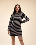 Vestido Corto a Rayas