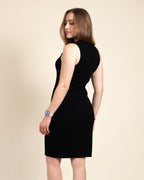Vestido Midi Tejido Negro