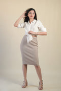 Falda Tejida Beige