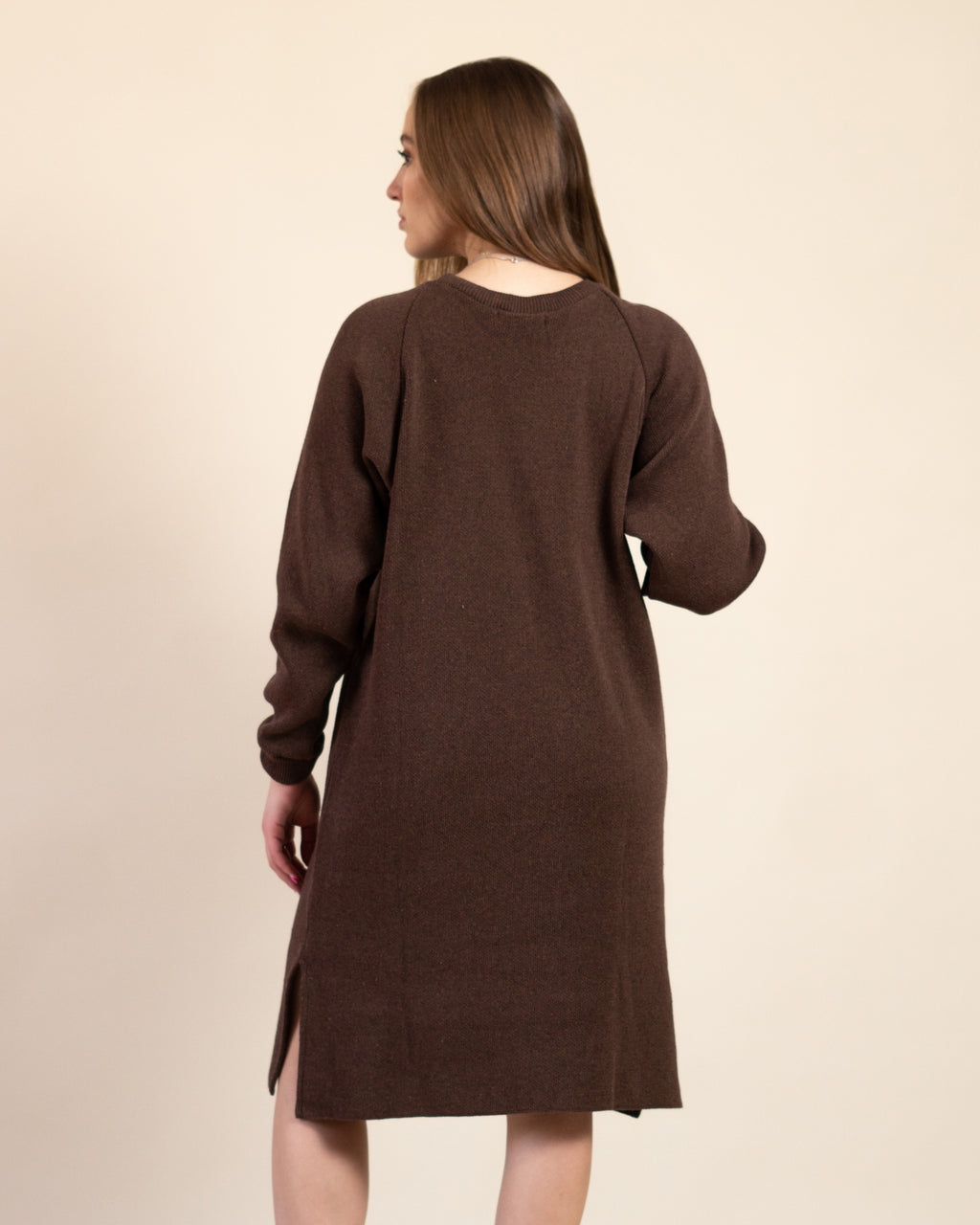 Vestido de Manga Larga Liso