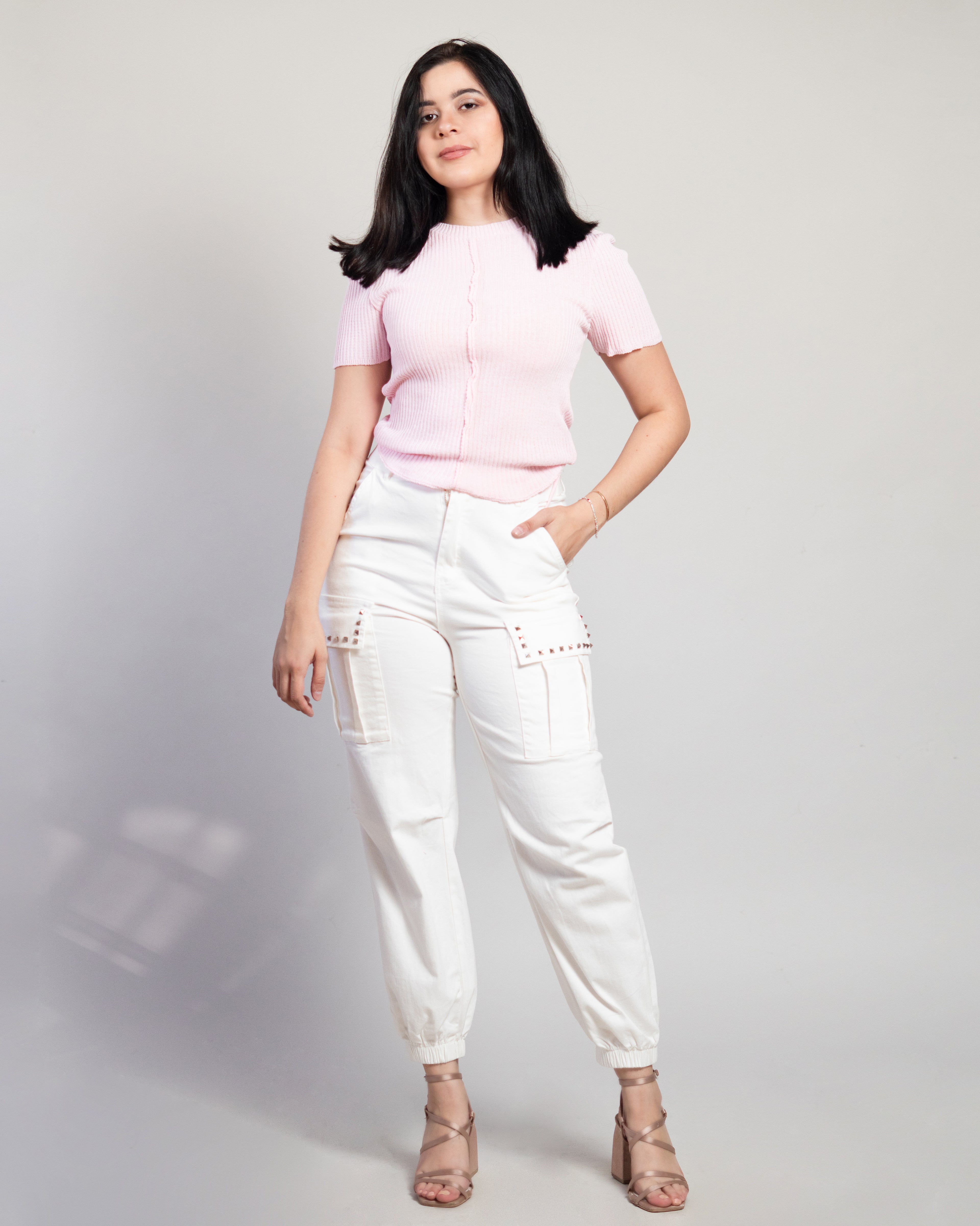 Blusa Rosa Manga Corta