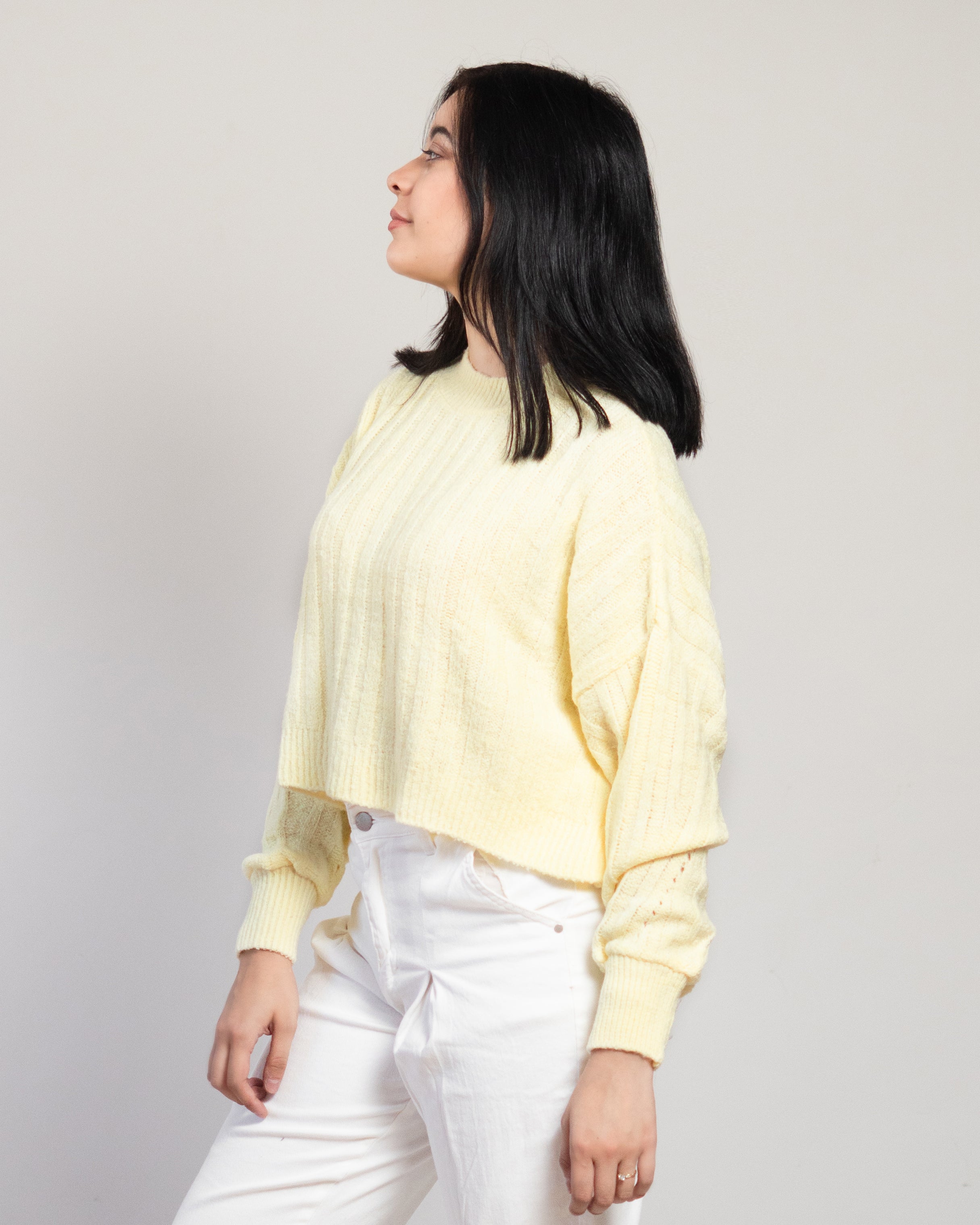 Suéter Amarillo Tejido