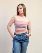 Top con Collar Tejido