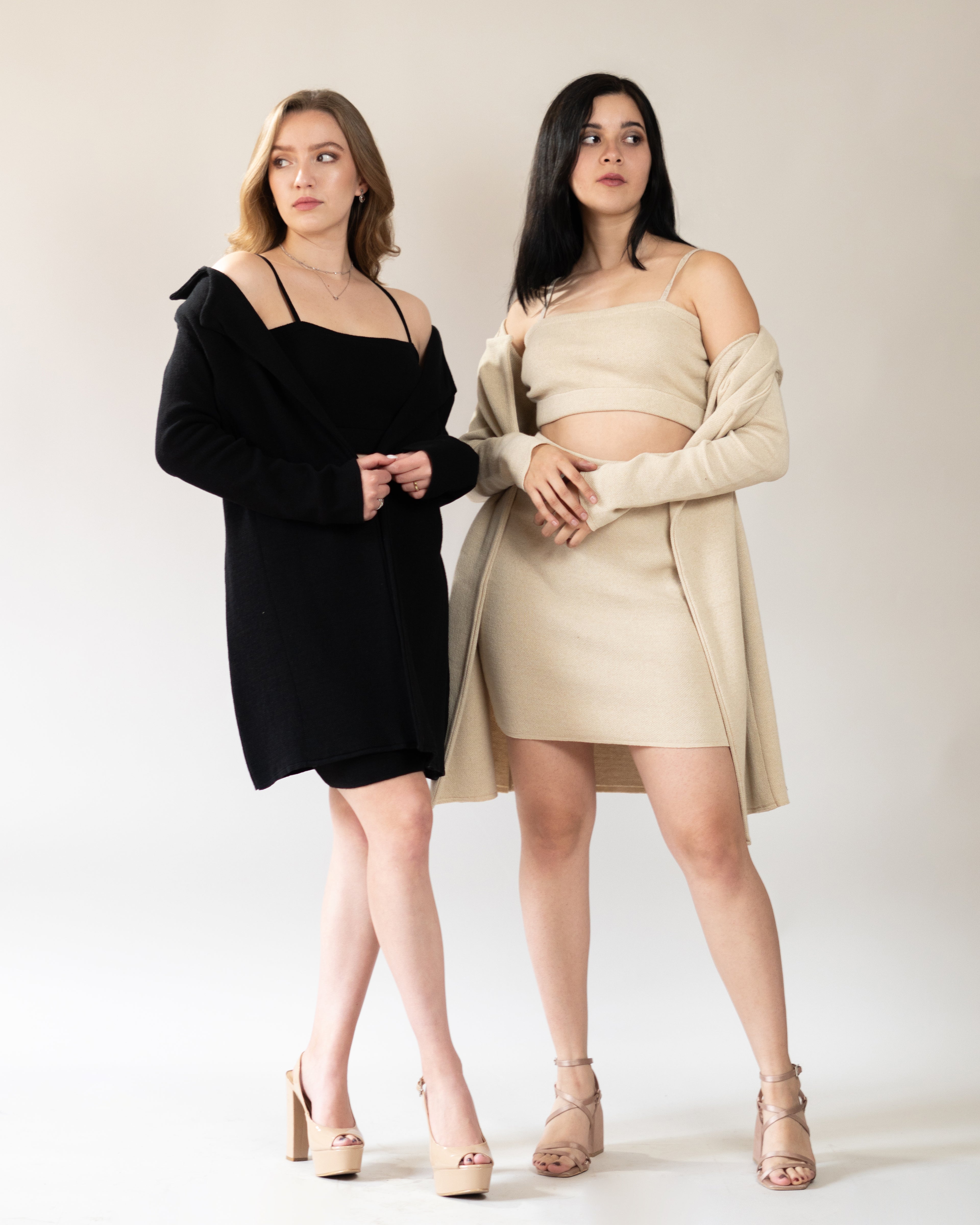 Set Abrigo Falda y Top