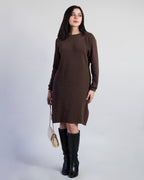 Vestido de Manga Larga Liso