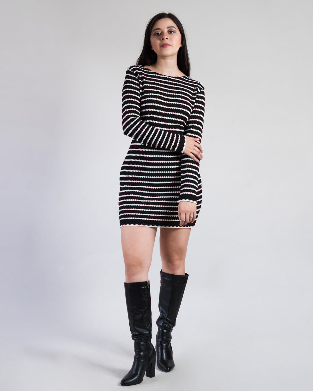 Vestido Corto a Rayas