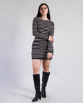 Vestido Corto a Rayas