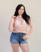 Sudadera Calada Coral