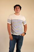 Playera Beige con Azul