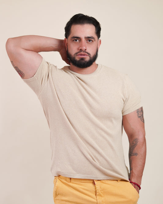Playera Tejida Manga Cora