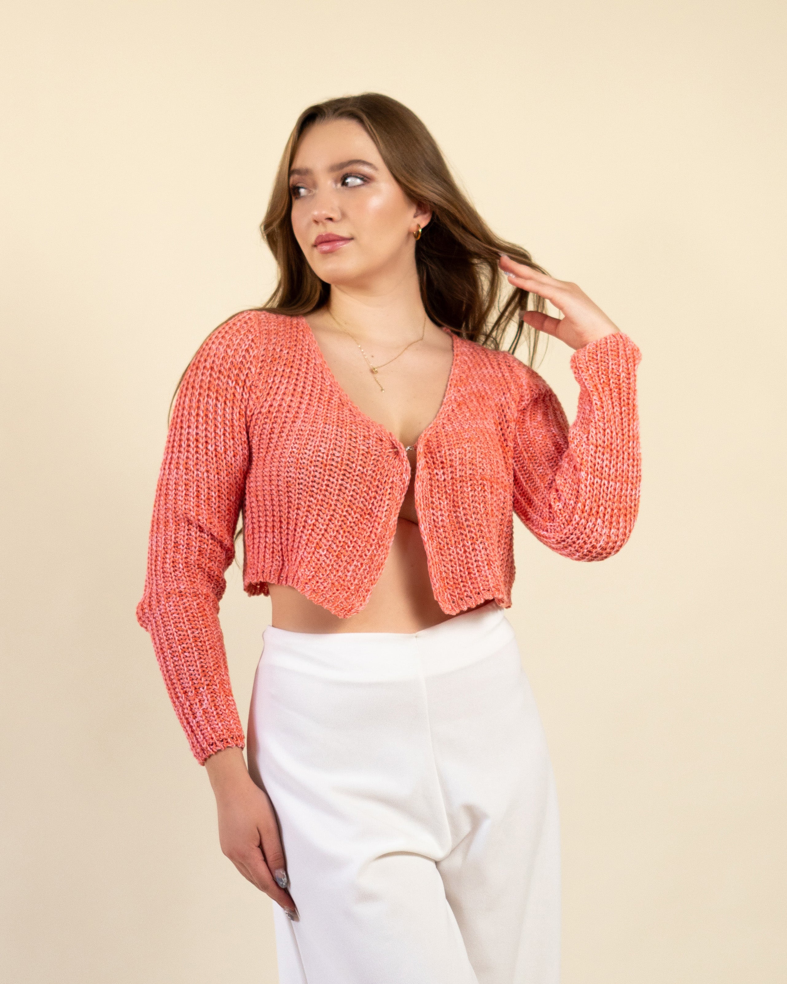 Cárdigan Coral Corto