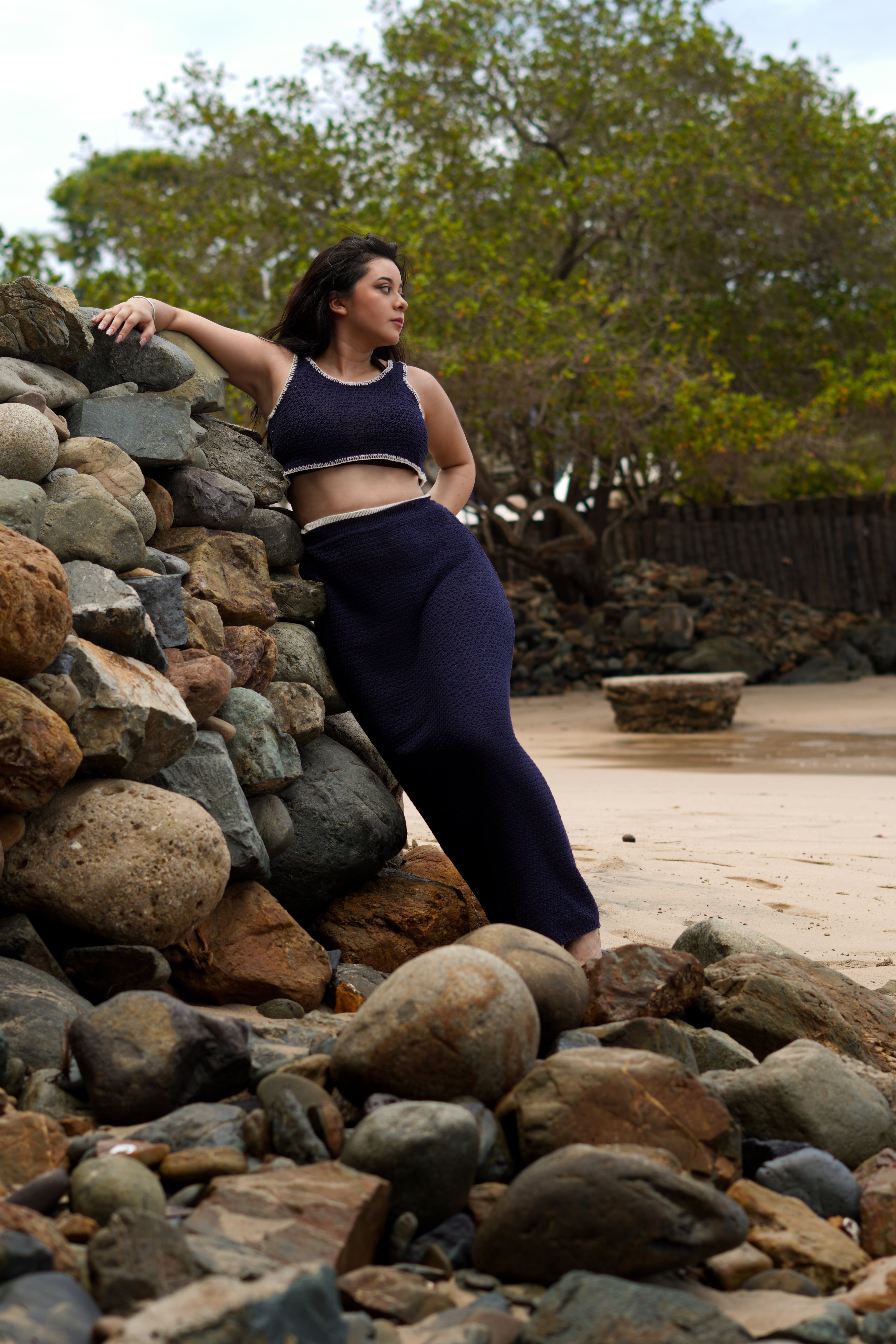 Set Top y Falda Larga