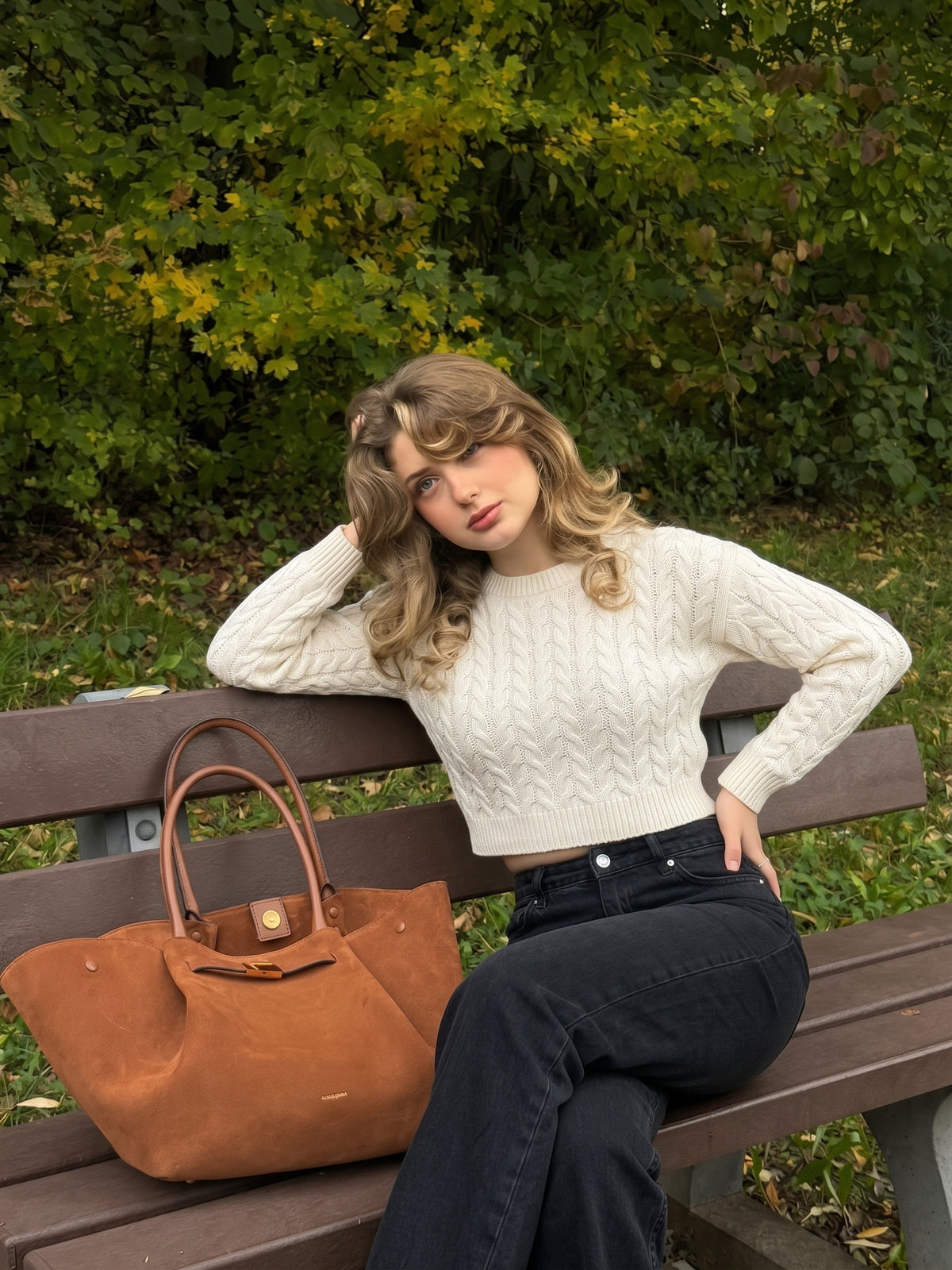 SUETER CROP TRENZADO