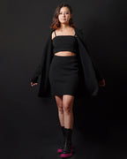 Set Abrigo Falda y Top