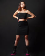 Set Abrigo Falda y Top