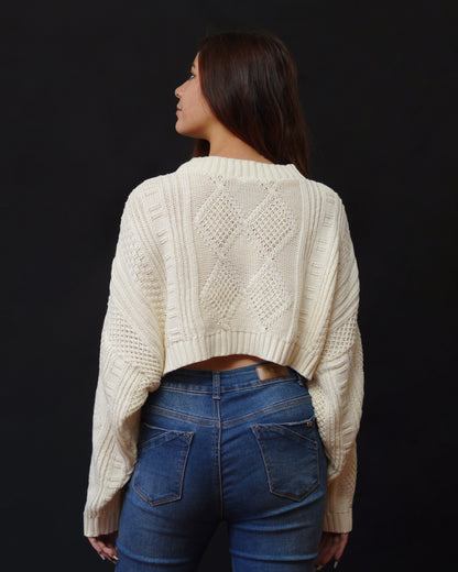 Suéter Crop Beige