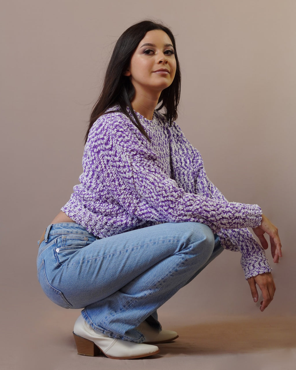Sweater Tejido Lila