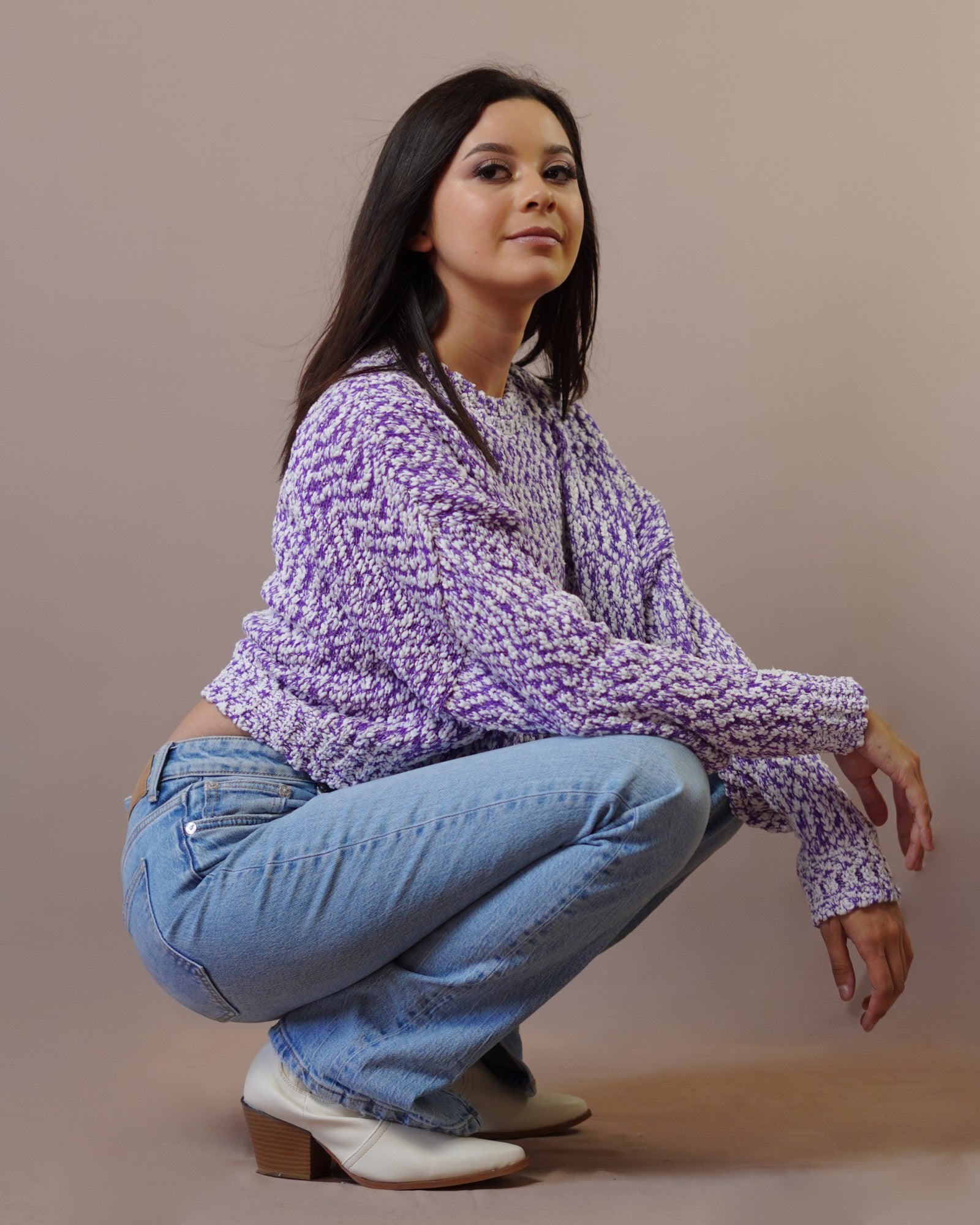 Sweater Tejido Lila